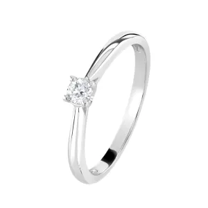 0.15ct Round Brilliant Cut Diamond Solitaire Platinum Ring