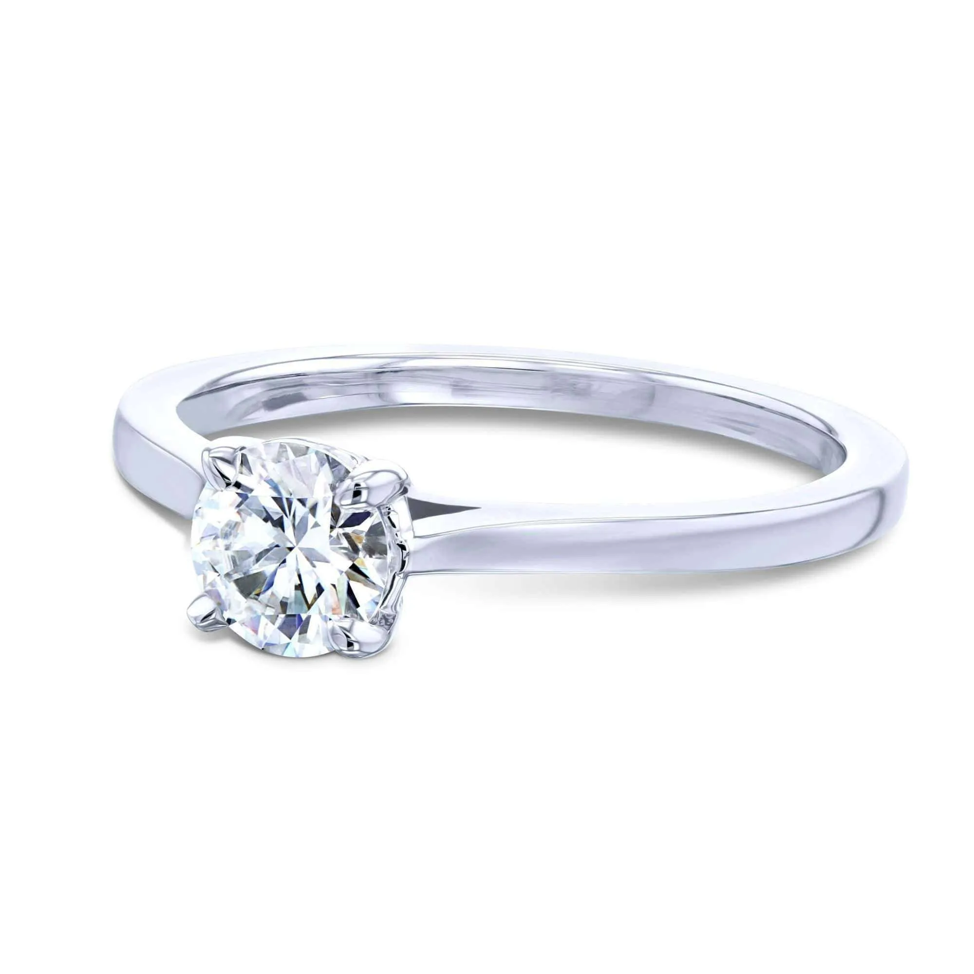 1/2ct Round Moissanite Solitaire Ring