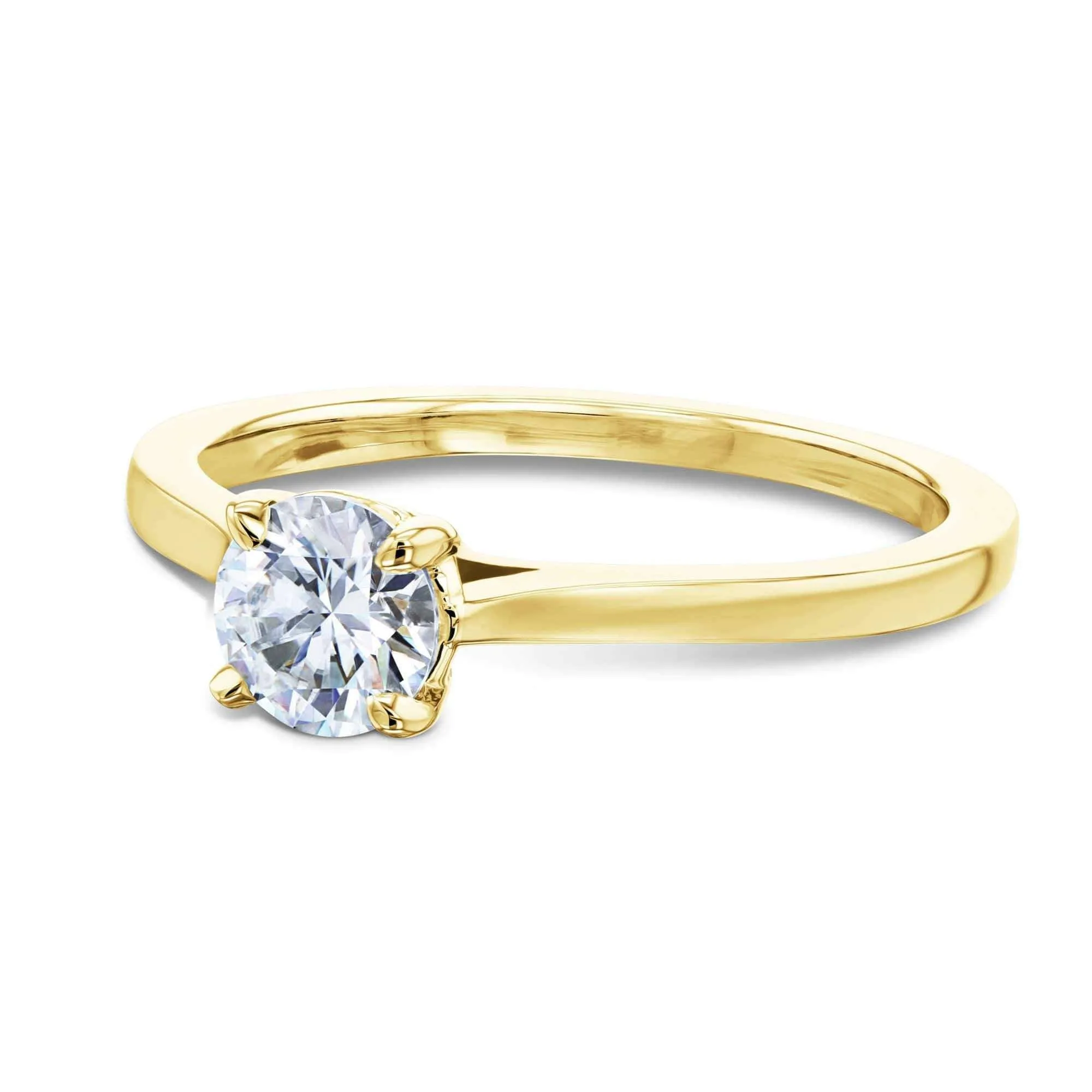 1/2ct Round Moissanite Solitaire Ring