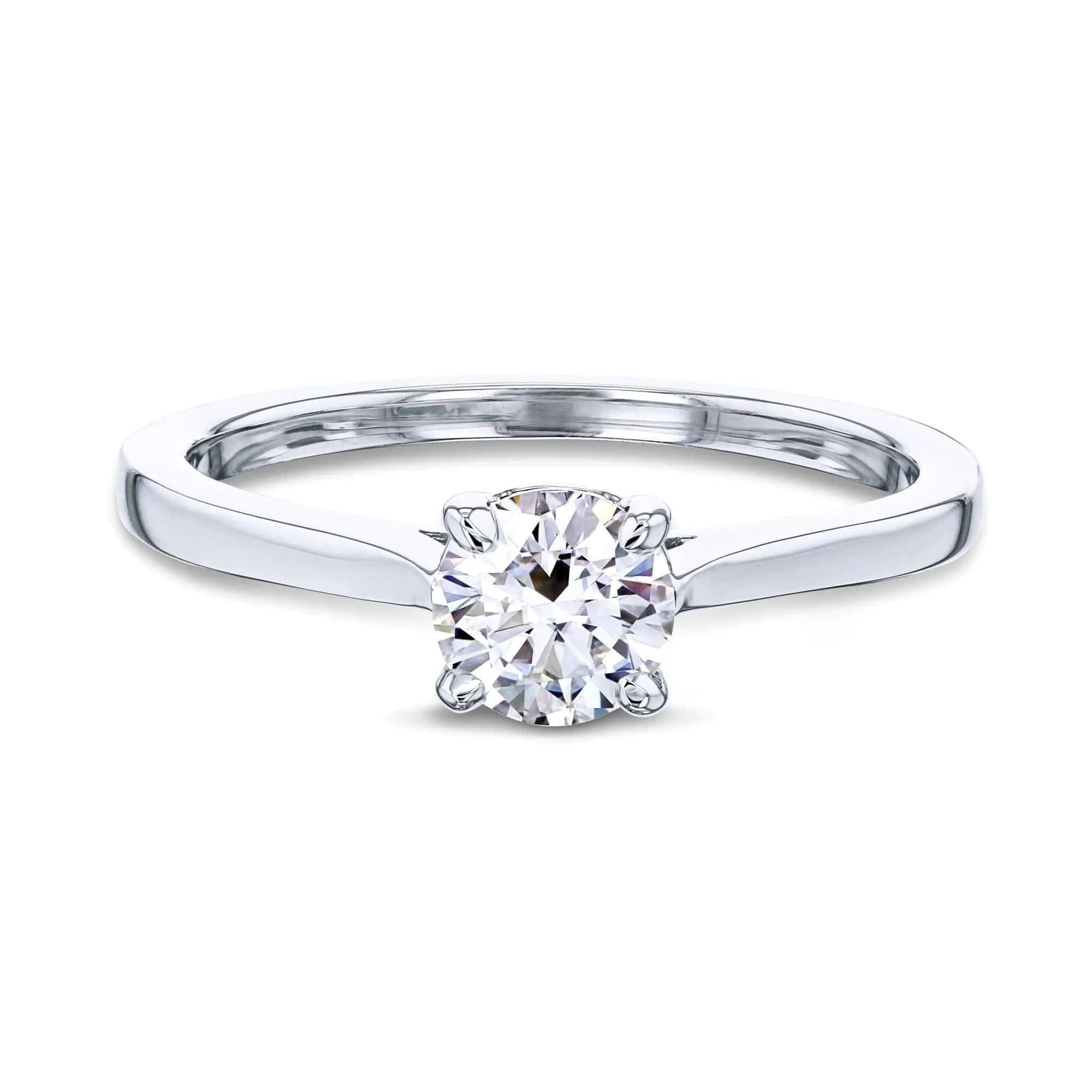 1/2ct Round Moissanite Solitaire Ring