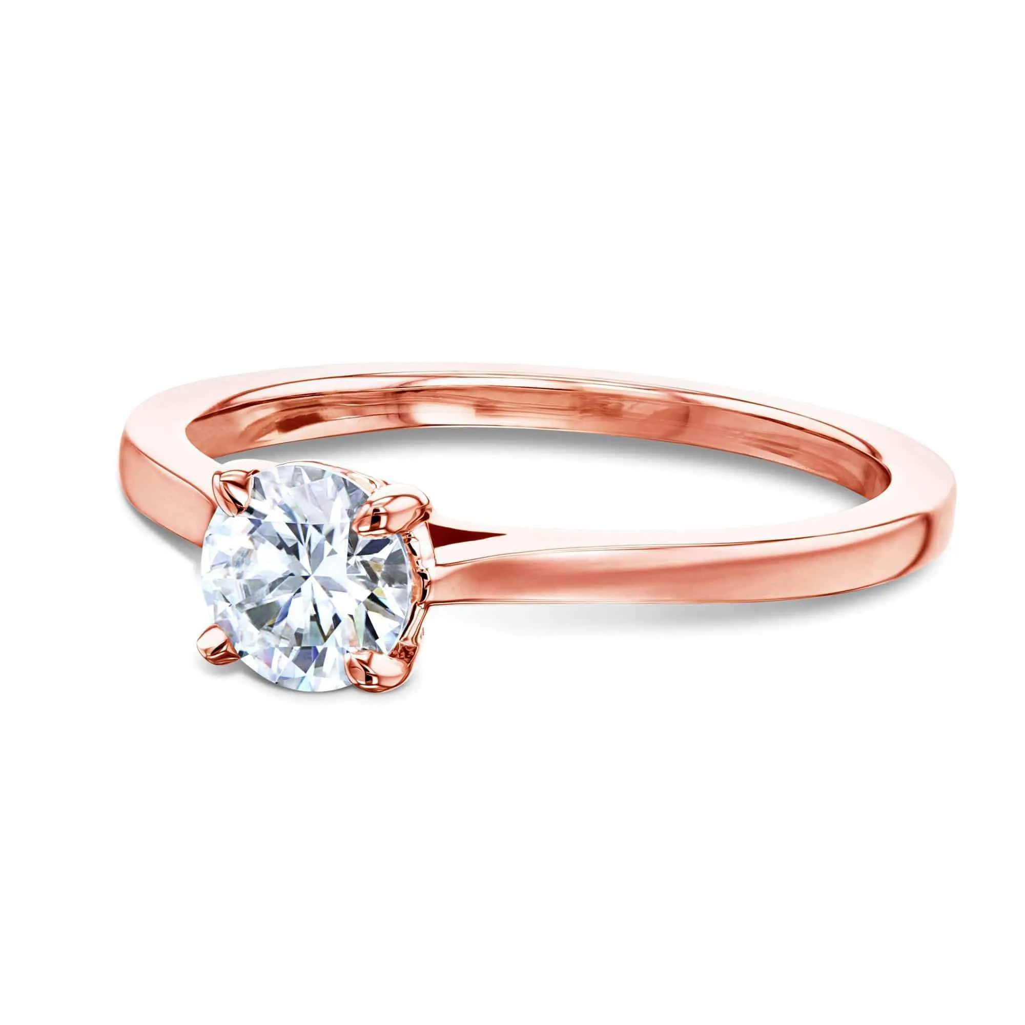 1/2ct Round Moissanite Solitaire Ring