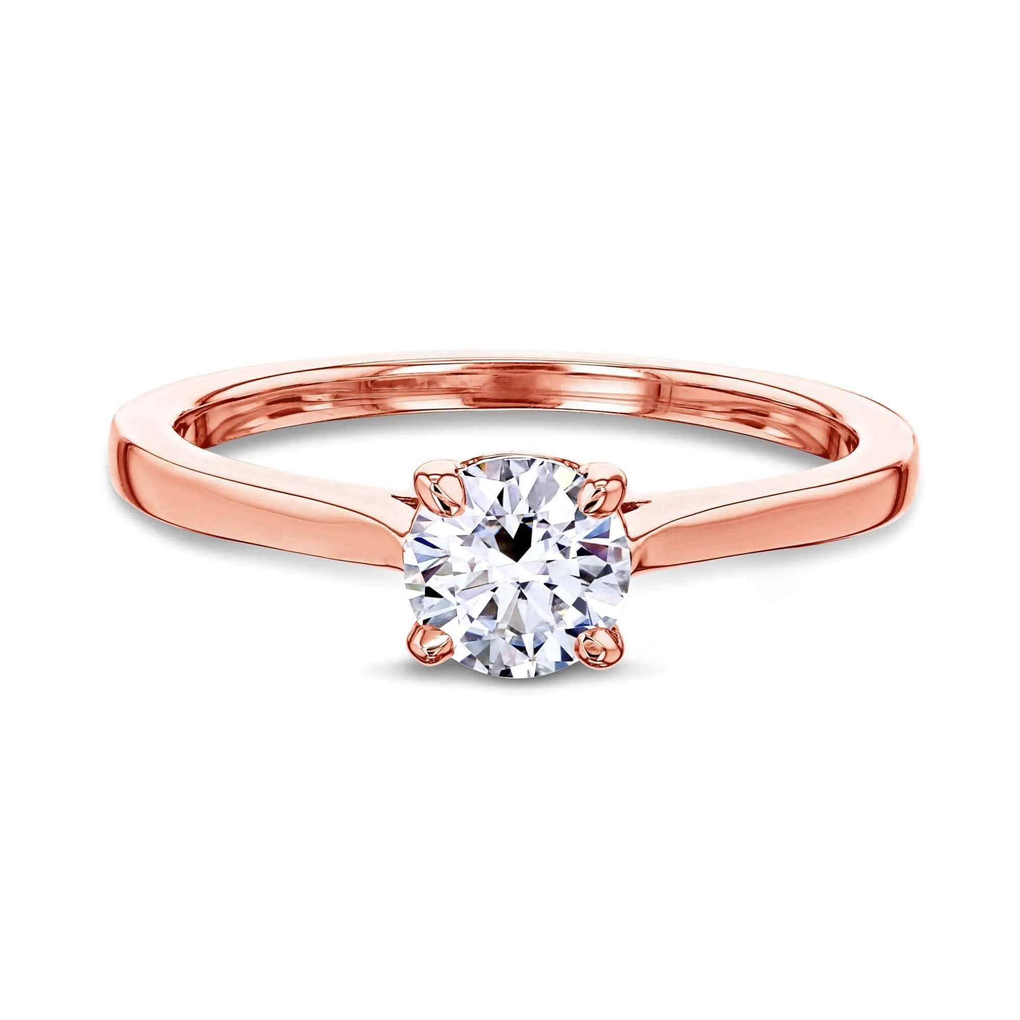 1/2ct Round Moissanite Solitaire Ring