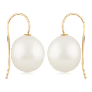 14k Gold Baroque Pearl Drop Earrings