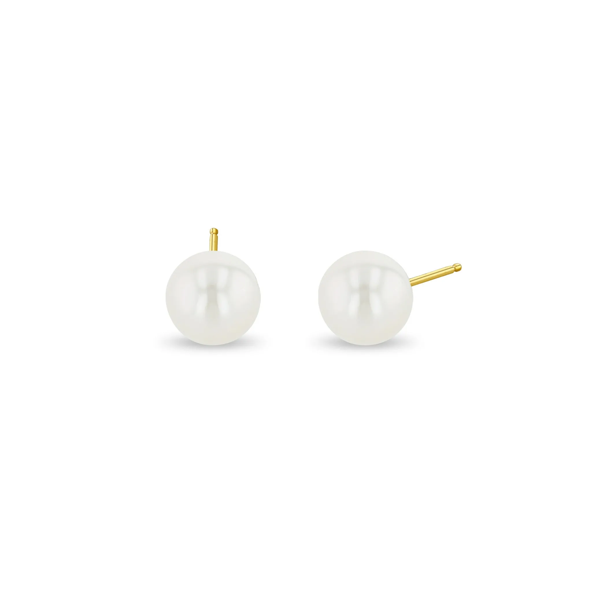 14k Gold Pearl Studs