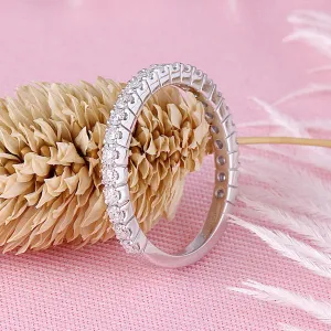 14k White Gold Half Eternity / Anniversary Ring 0.48ct Total