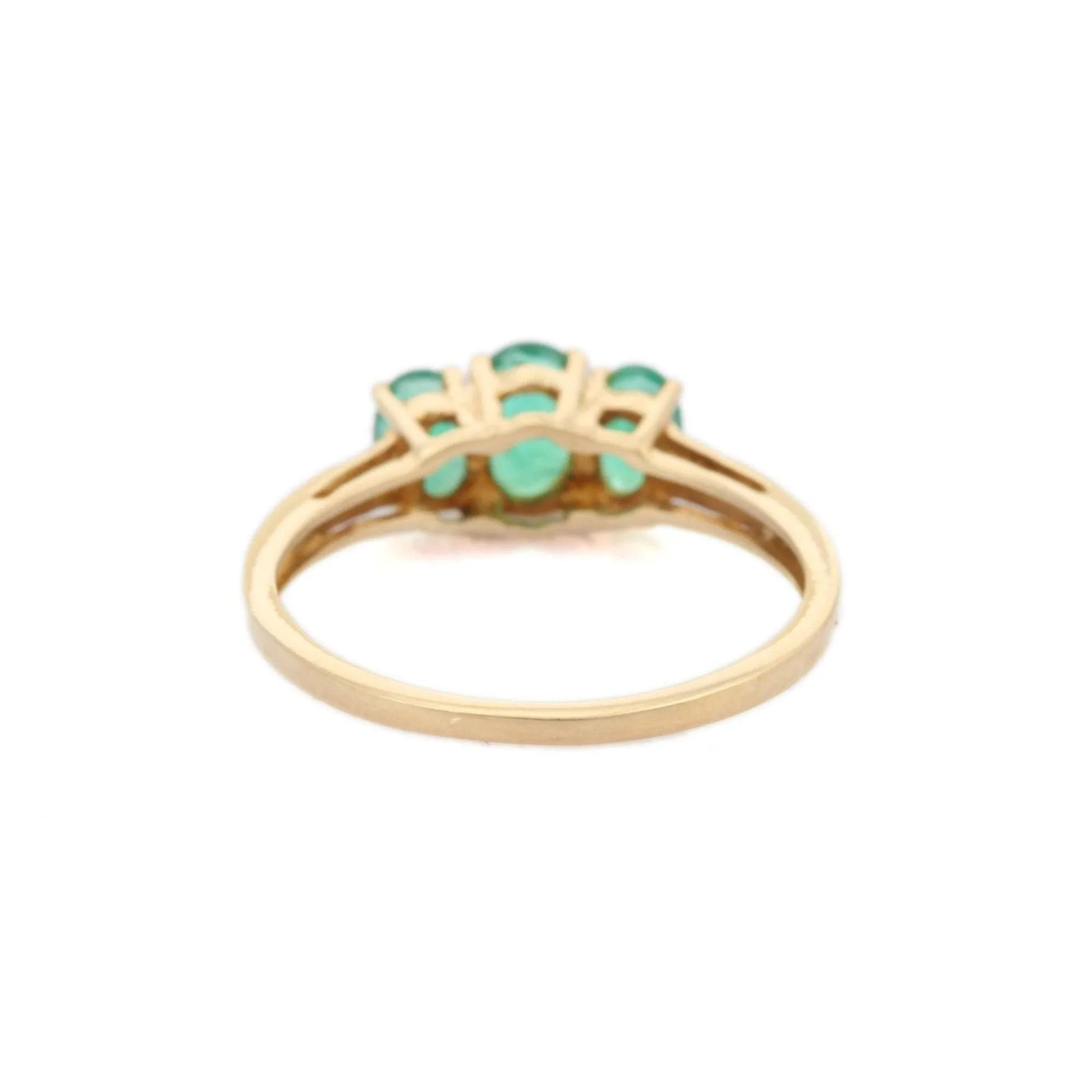 14K Yellow Gold Emerald Ring