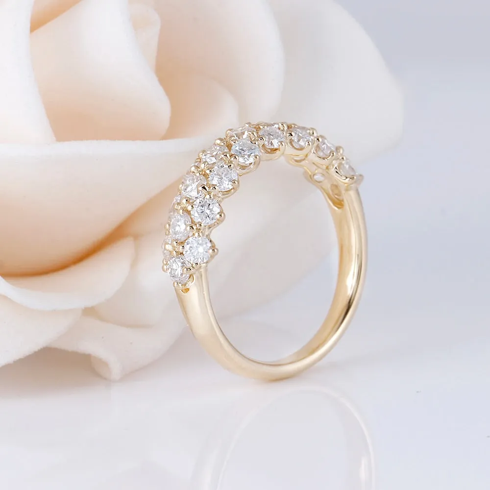 14k Yellow Gold Half Eternity / Anniversary Ring 1.25ct Total