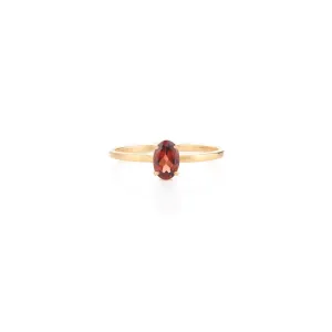 18K Gold Garnet Ring