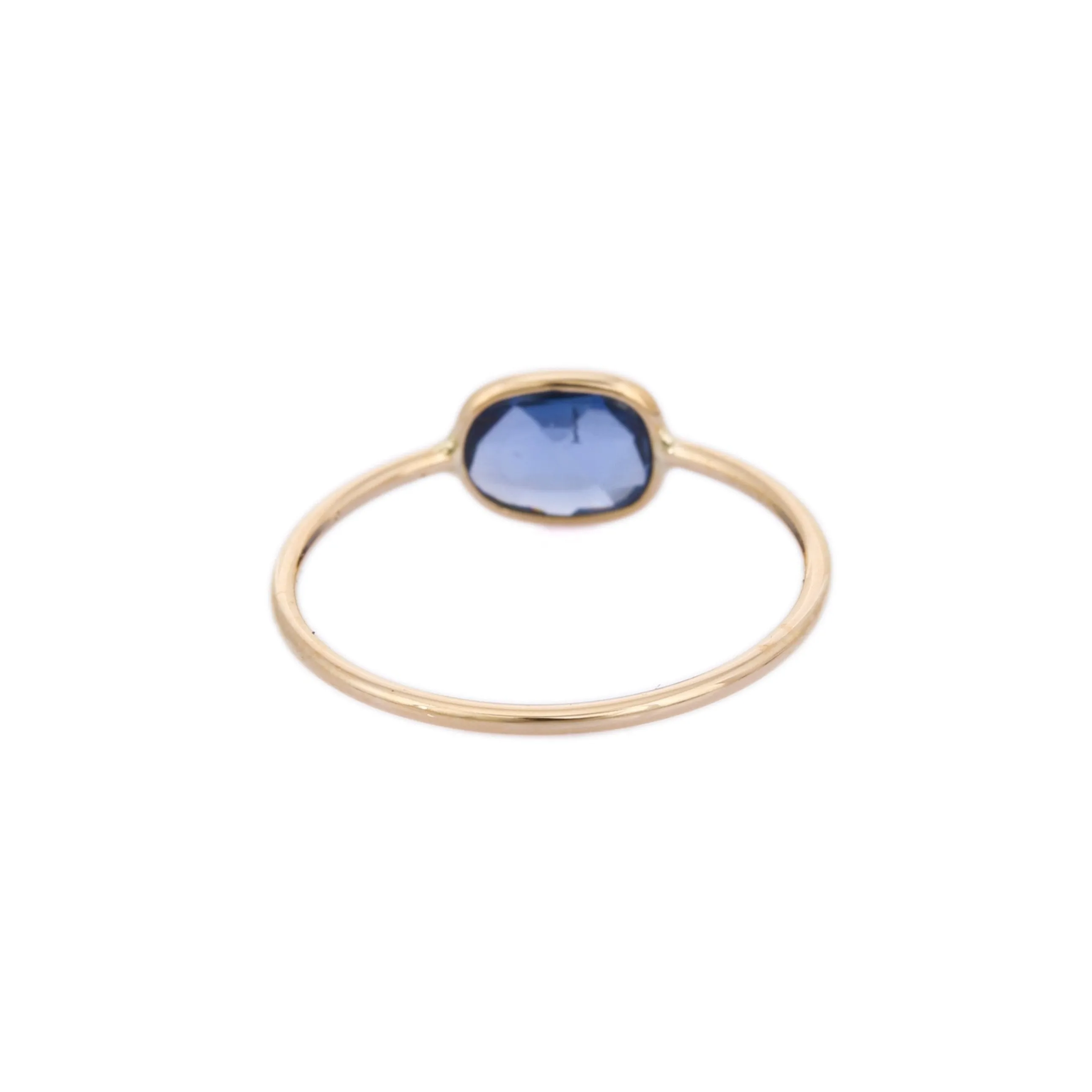 18K Yellow Gold Sapphire Ring