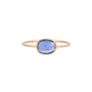 18K Yellow Gold Sapphire Ring