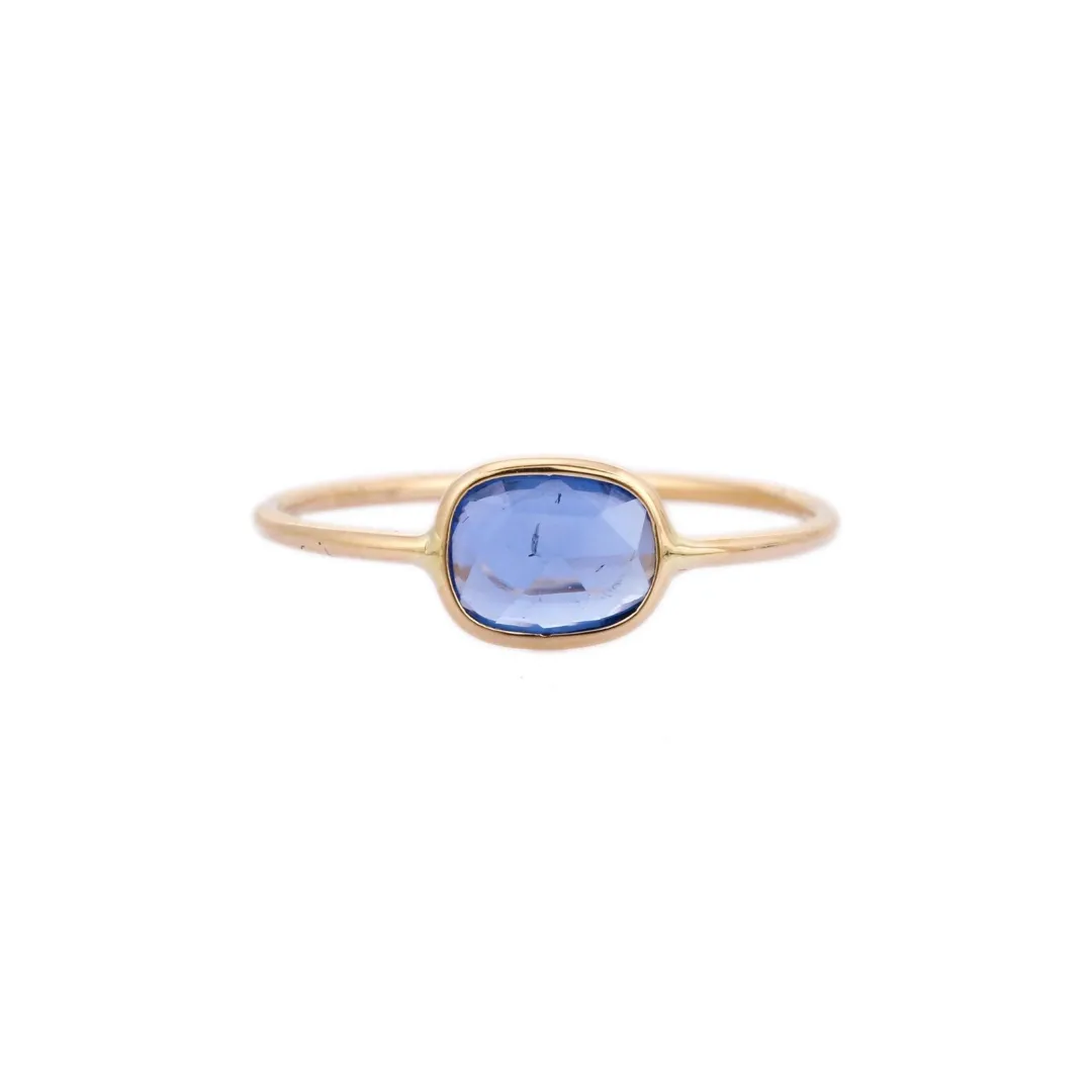 18K Yellow Gold Sapphire Ring