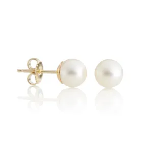 5mm White Pearl Earrings