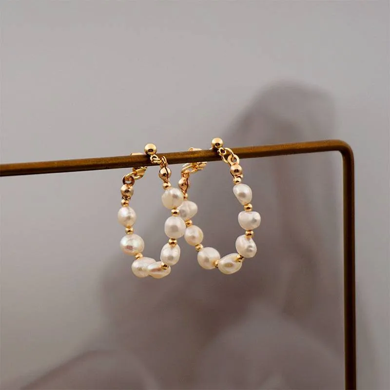 ALICE Pearl Hoop Earrings