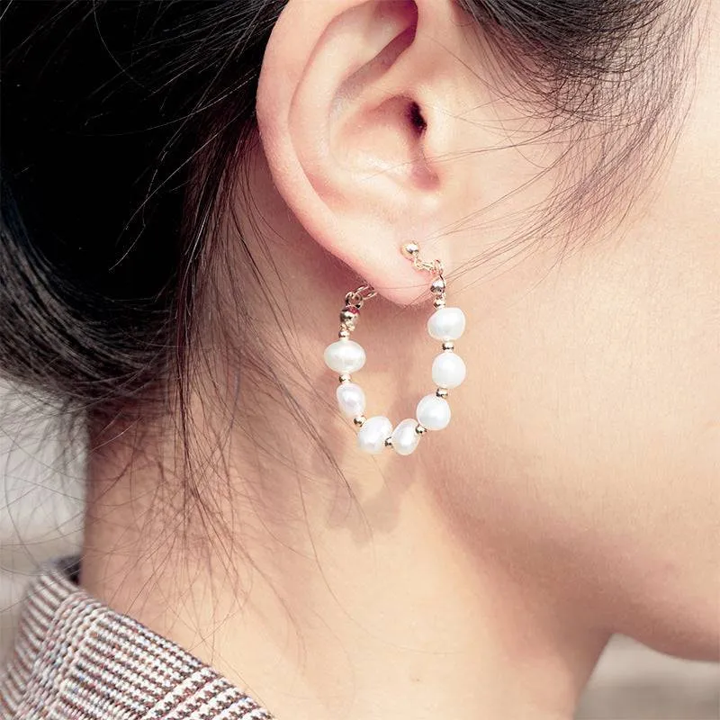 ALICE Pearl Hoop Earrings