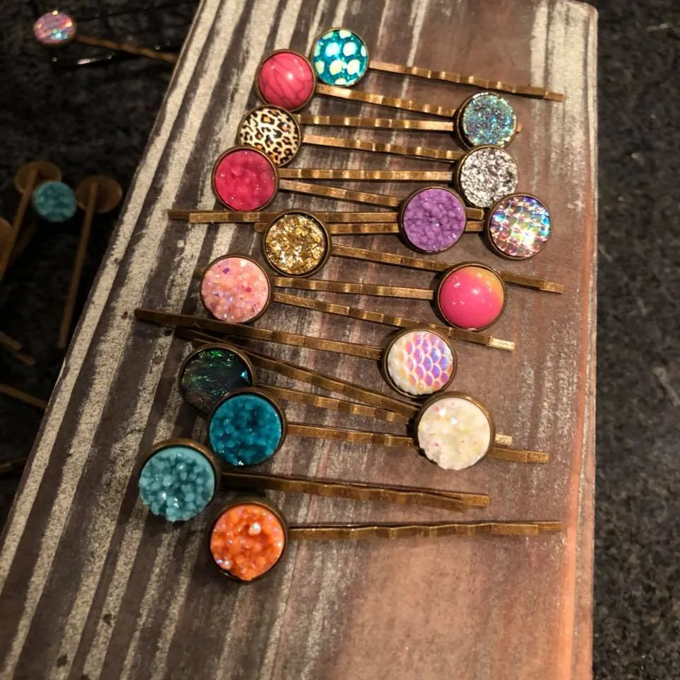 Assorted Bobby Pins Druzy