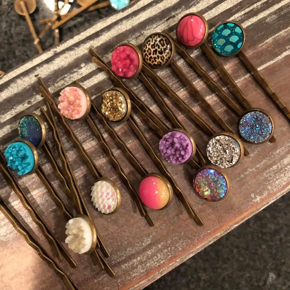 Assorted Bobby Pins Druzy