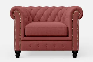 Aversa Armchair Rose Pink Linen Fabric