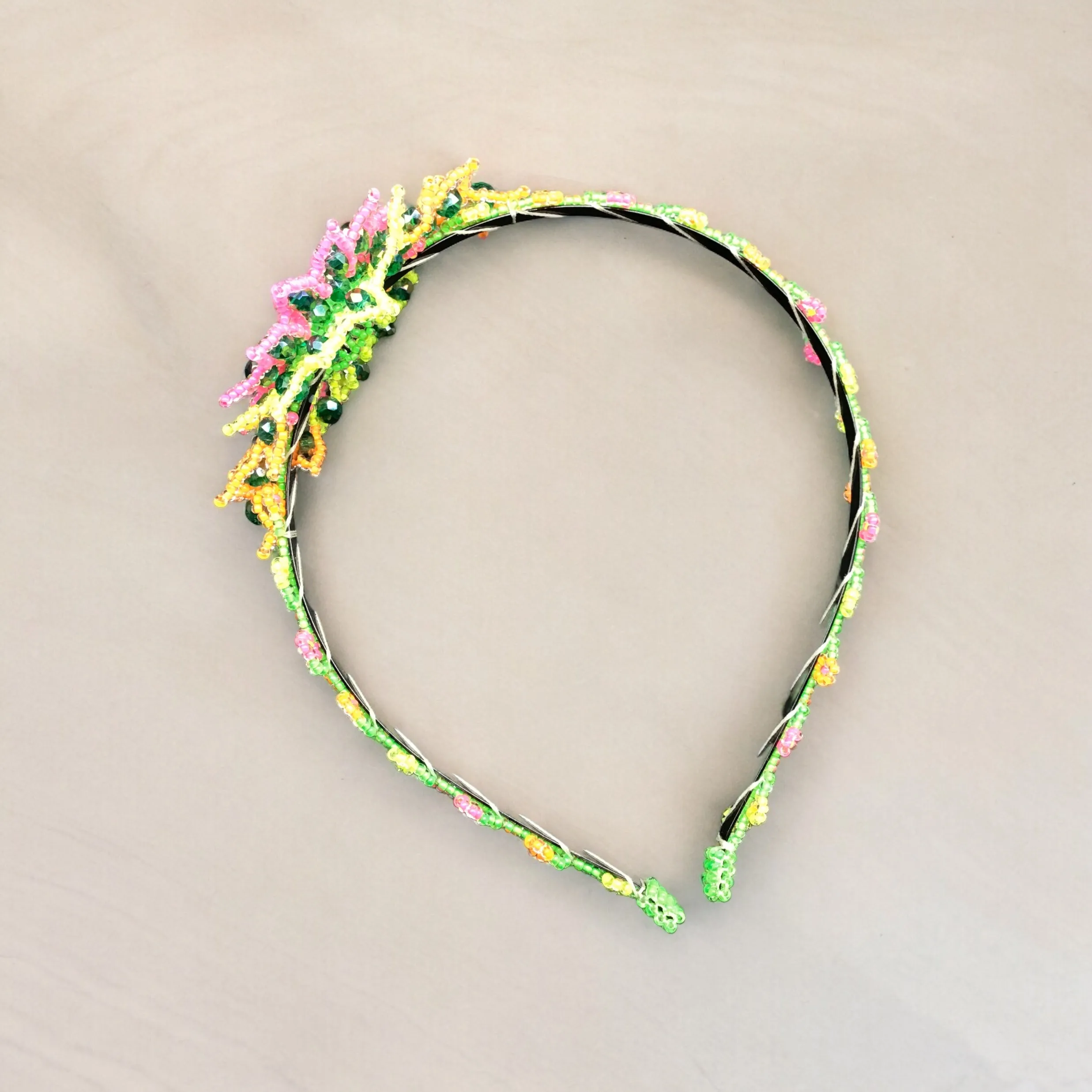 Beaded Headband with Flower (14)