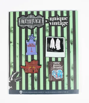 Beetlejuice x Unique Vintage Pin Set