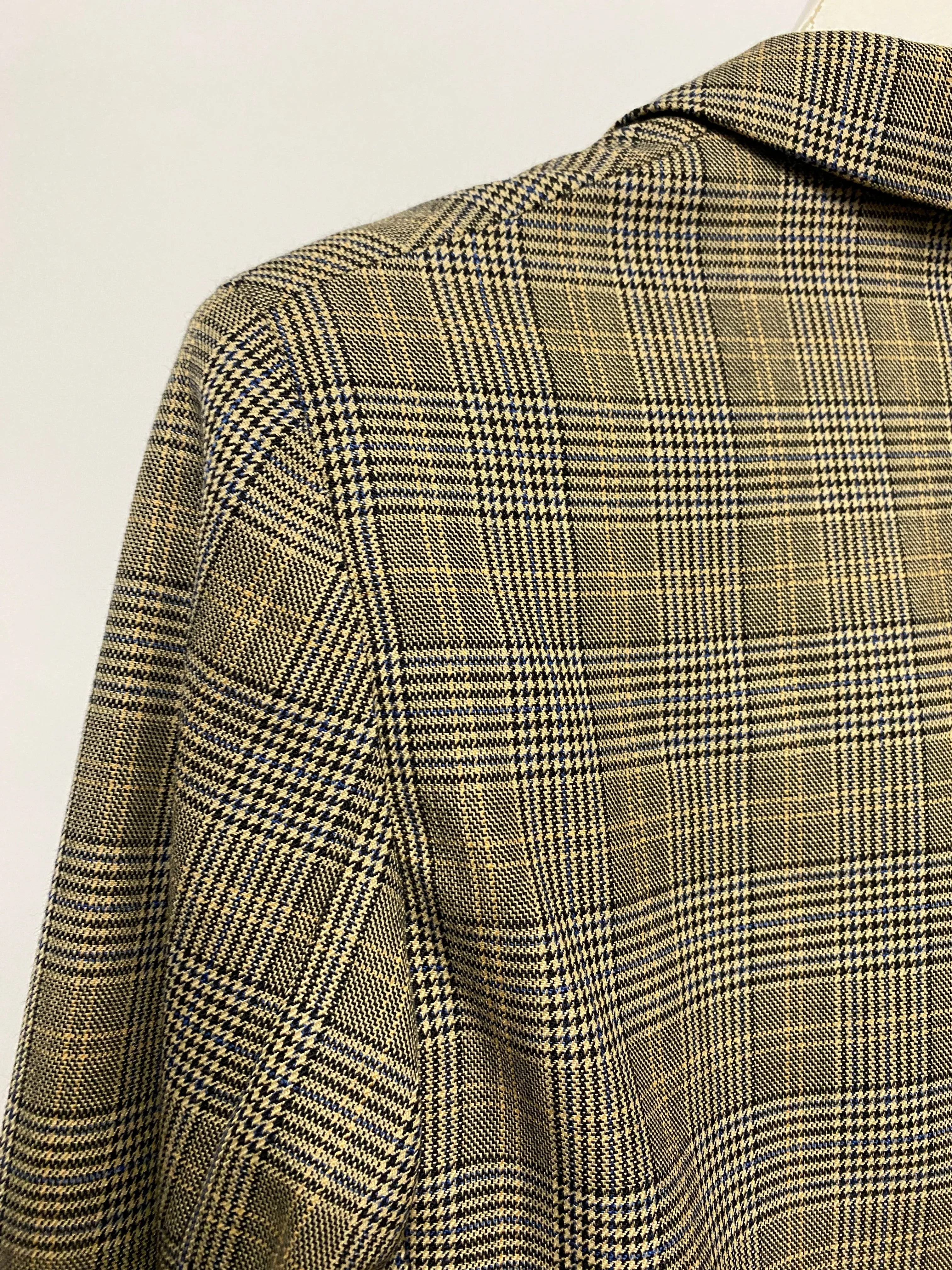 Belstaff Brown Chequered Wool Blazer 4 UK