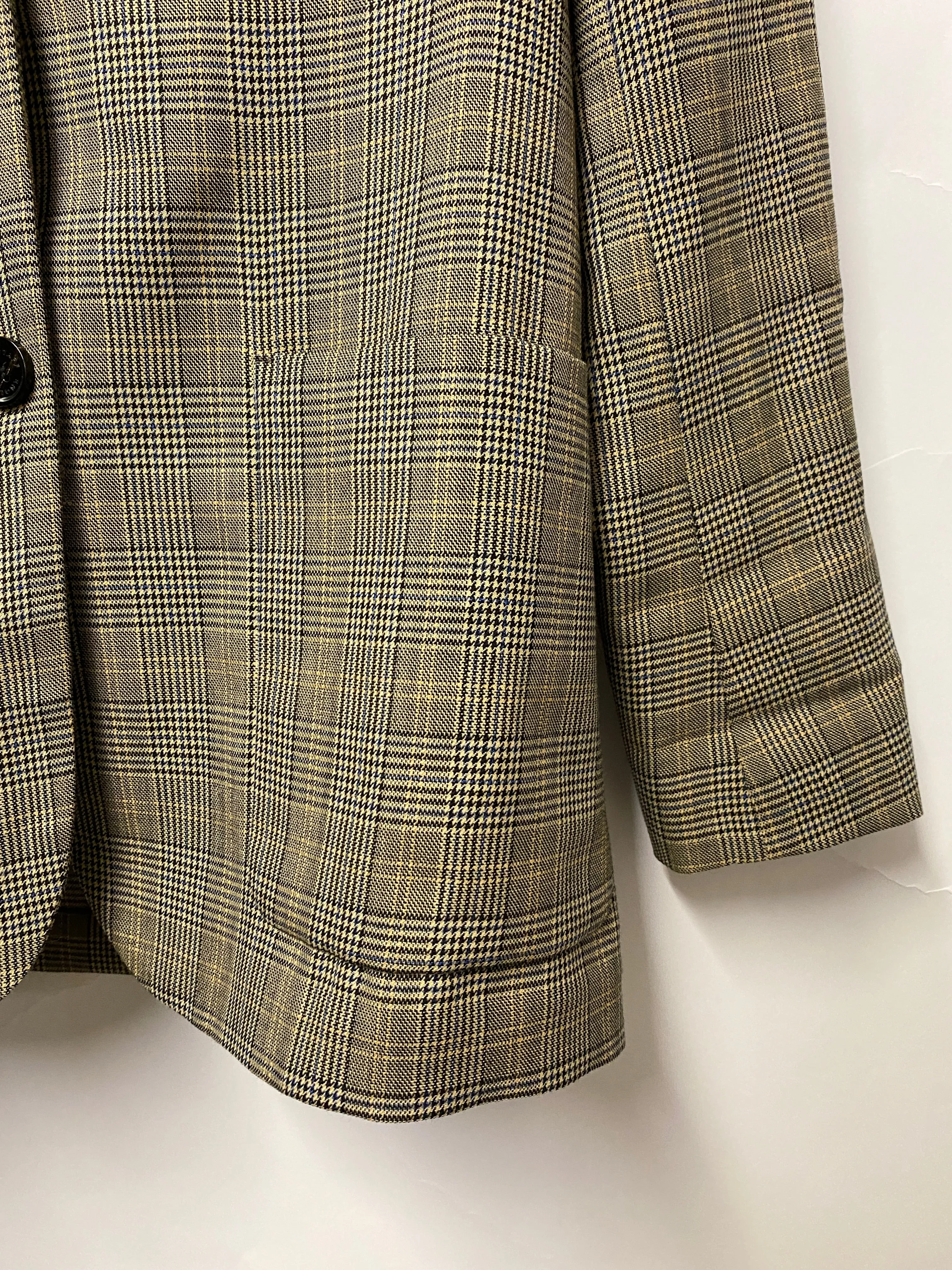 Belstaff Brown Chequered Wool Blazer 4 UK