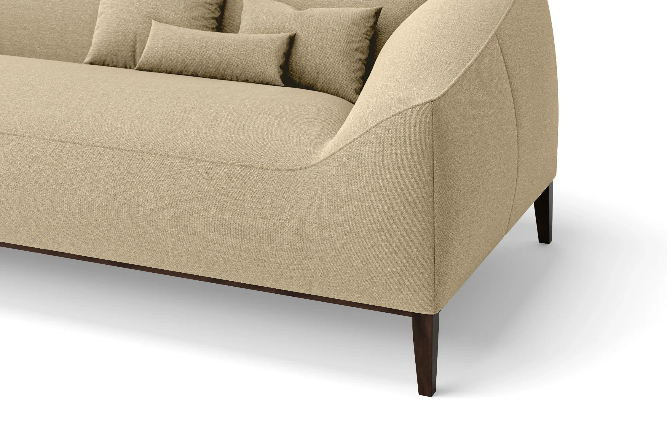 Bergamo 2 Seater Sofa Beige Linen Fabric