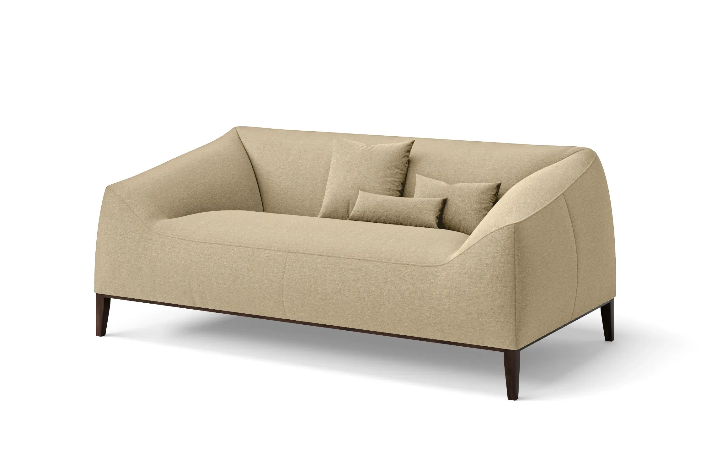 Bergamo 2 Seater Sofa Beige Linen Fabric