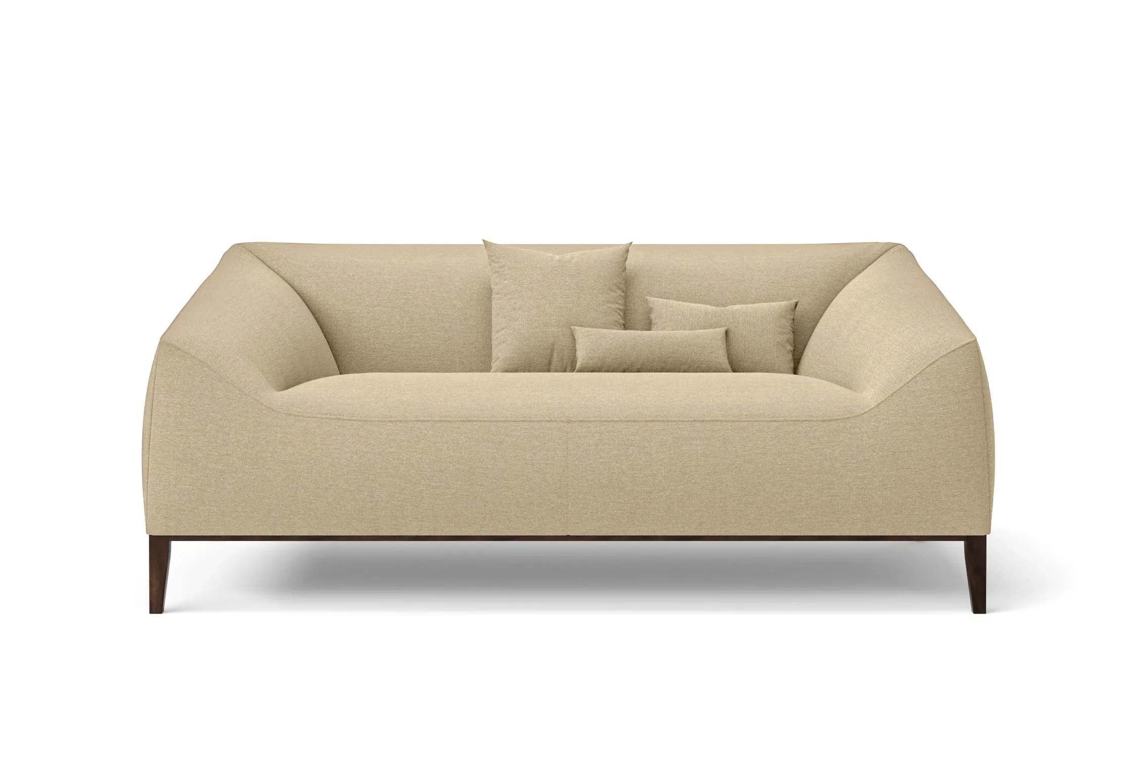 Bergamo 2 Seater Sofa Beige Linen Fabric