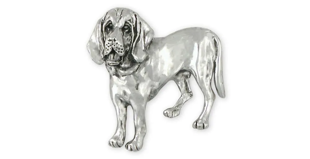 Bloodhound Brooch Pin Jewelry Sterling Silver Handmade Dog Brooch Pin BHD1-BPN