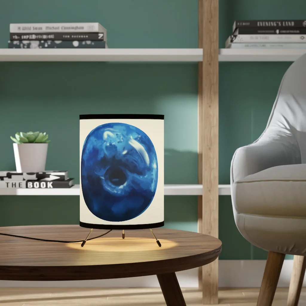 Blueberry Tripod Lamp with High-Res Printed Shade, US\CA plug