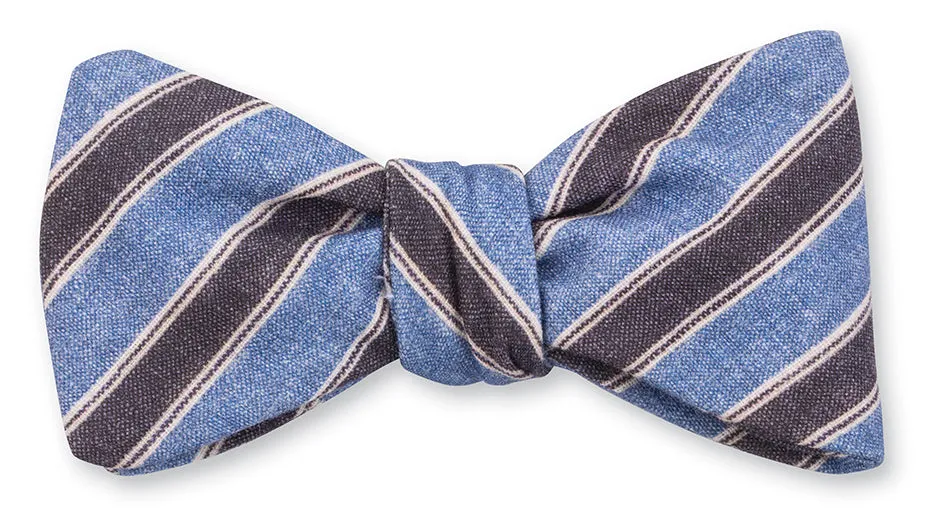 Blue/Navy Conway Stripe Bow Tie - B5486