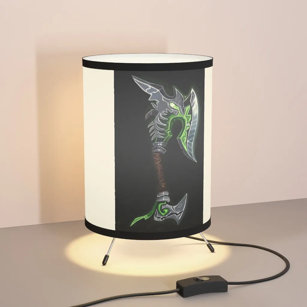 Bone Crusher Scythe Tripod Lamp with High-Res Printed Shade, US/CA plug