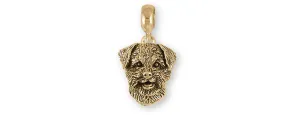 Border Terrier Jewelry 14k Gold Handmade Border Terrier Charm Slide This Charm Will Fit A Pandora® Slide Bracelet BDT-PNSG