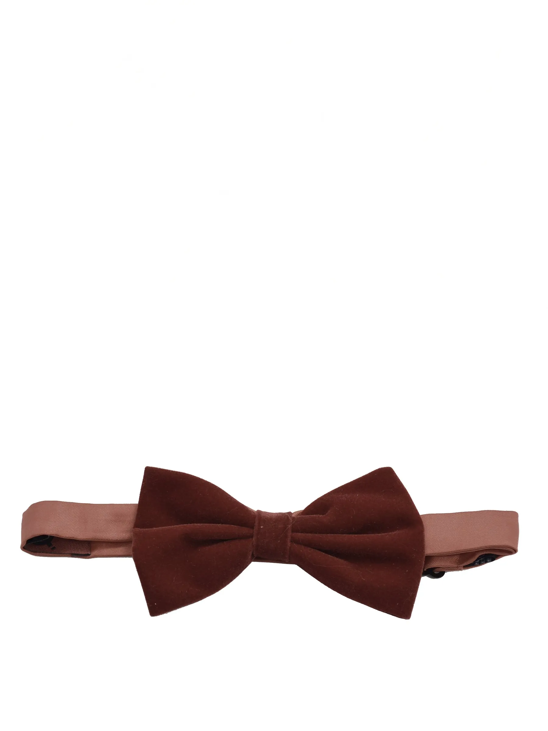 Brown VELVET Bow Tie and Pocket Square Set