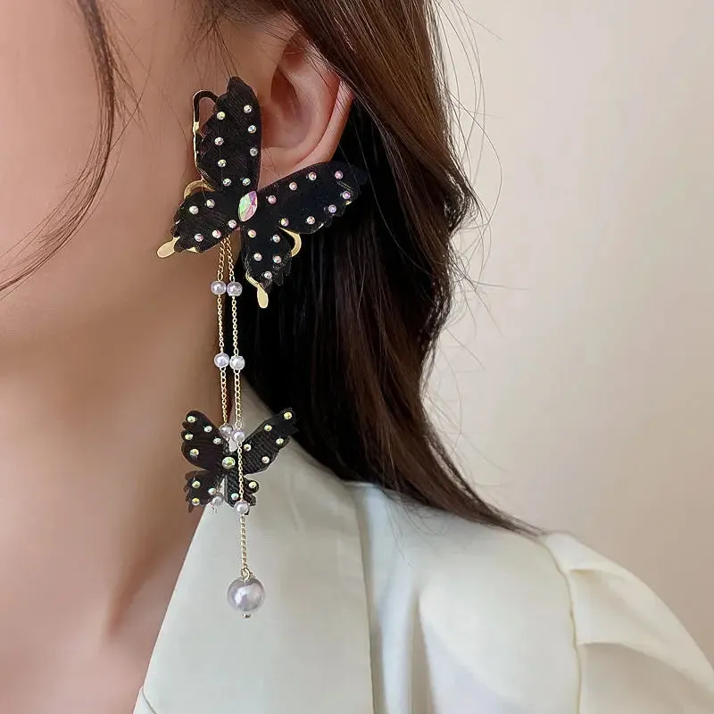 Butterfly Pearl Earrings