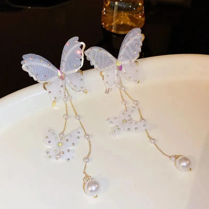 Butterfly Pearl Earrings