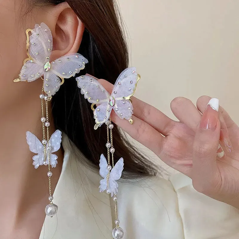 Butterfly Pearl Earrings