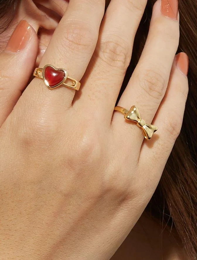 Carnelian Heart Ring