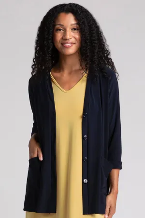 Classic Button Cardigan | Navy