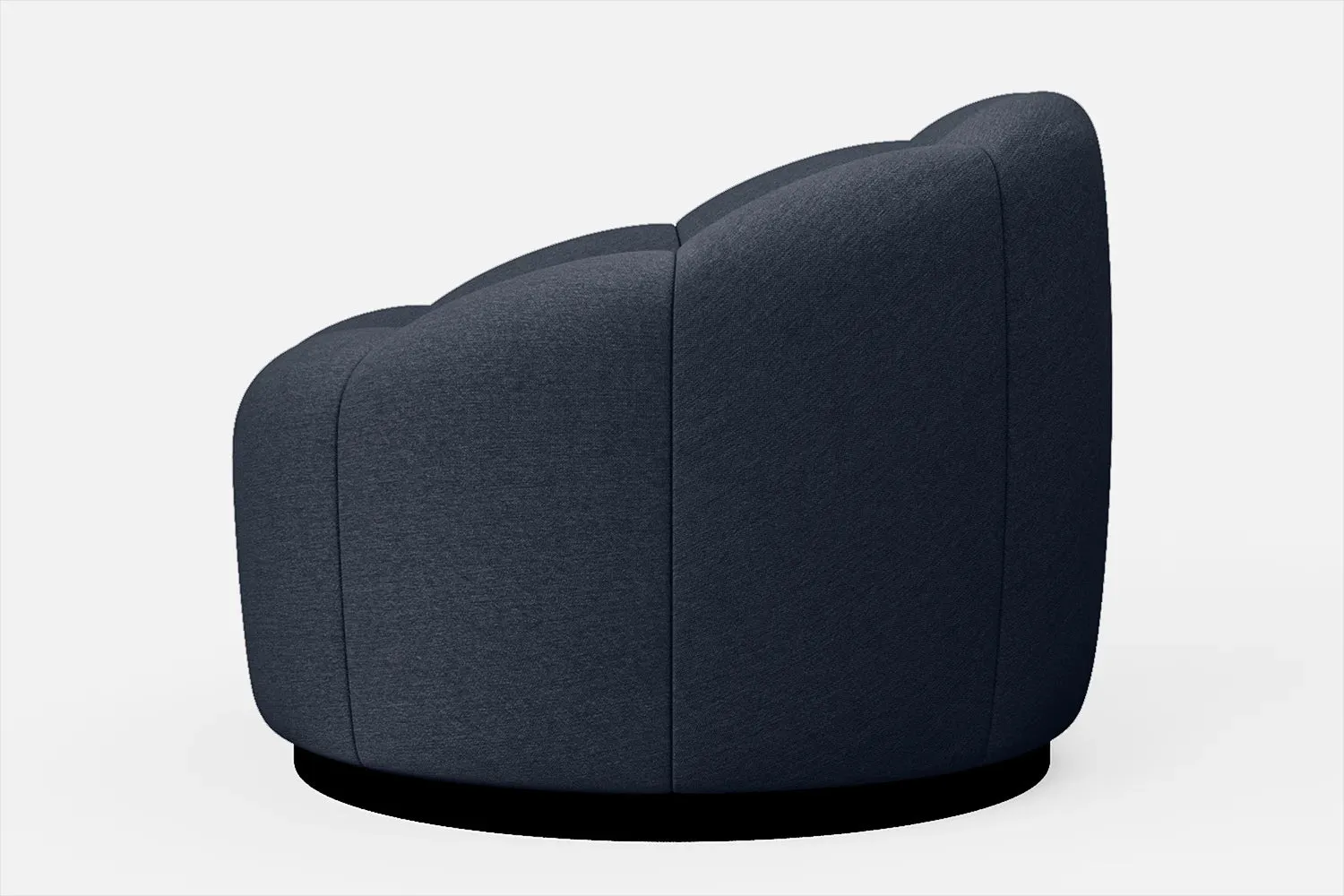 Columbia Armchair Dark Blue Linen Fabric