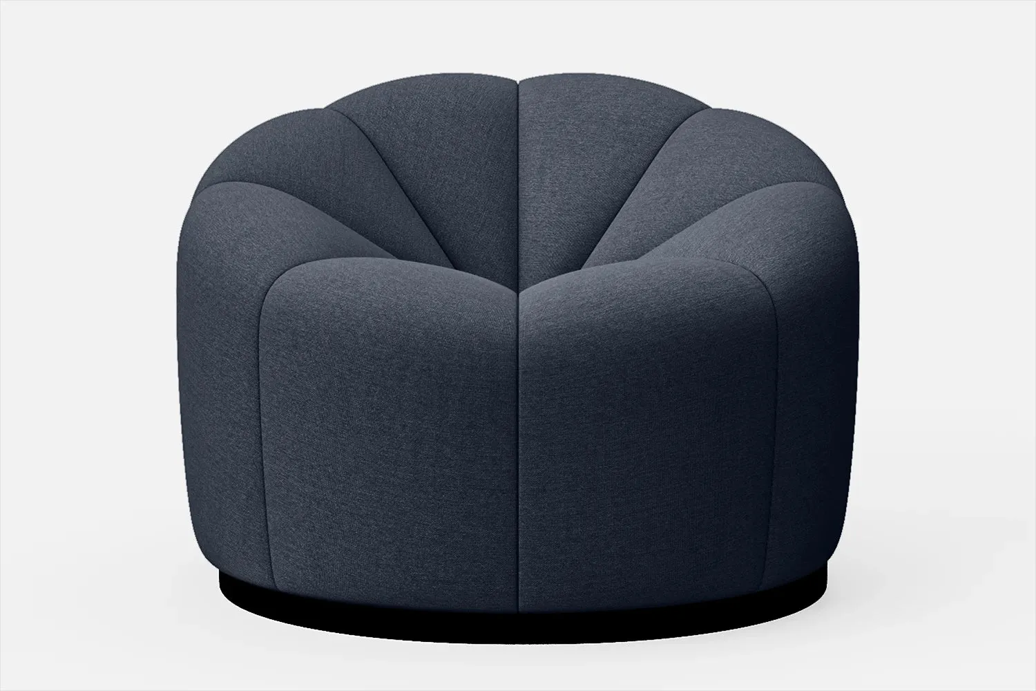 Columbia Armchair Dark Blue Linen Fabric