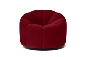 Columbia Armchair Red Velvet