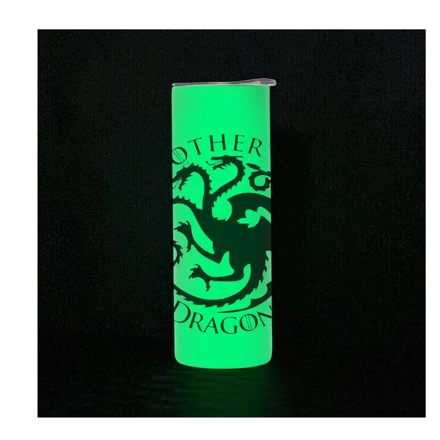 Custom  Glow in the dark straight wall 20 oz.  Tumbler