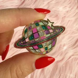 Disco Planet Enamel Pin