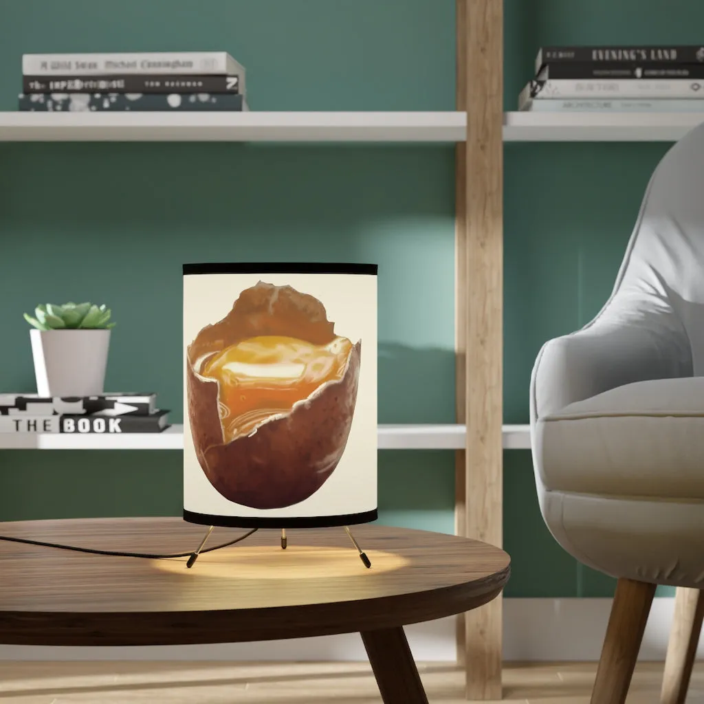 Egg Tripod Lamp with High-Res Printed Shade, US\CA plug