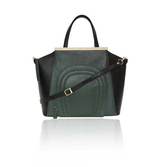 Emerald Green & Black Sharon Tote