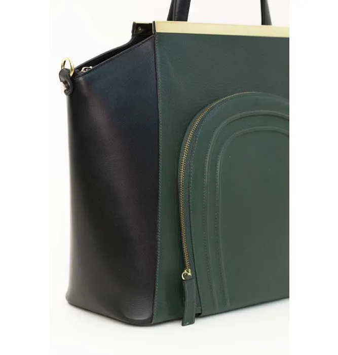 Emerald Green & Black Sharon Tote