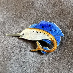 Enamel Swordfish Pin