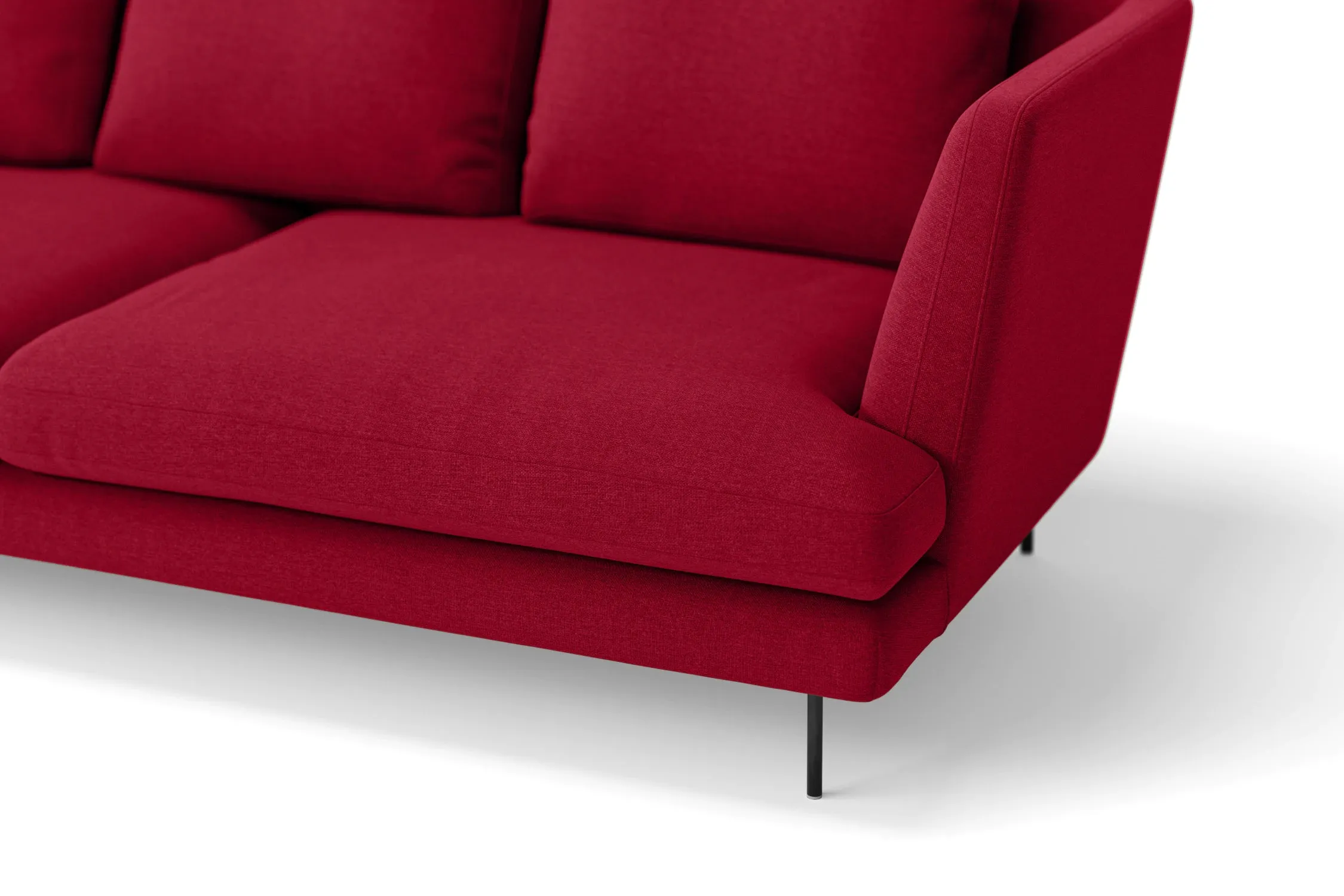 Faenza Armchair Red Linen Fabric