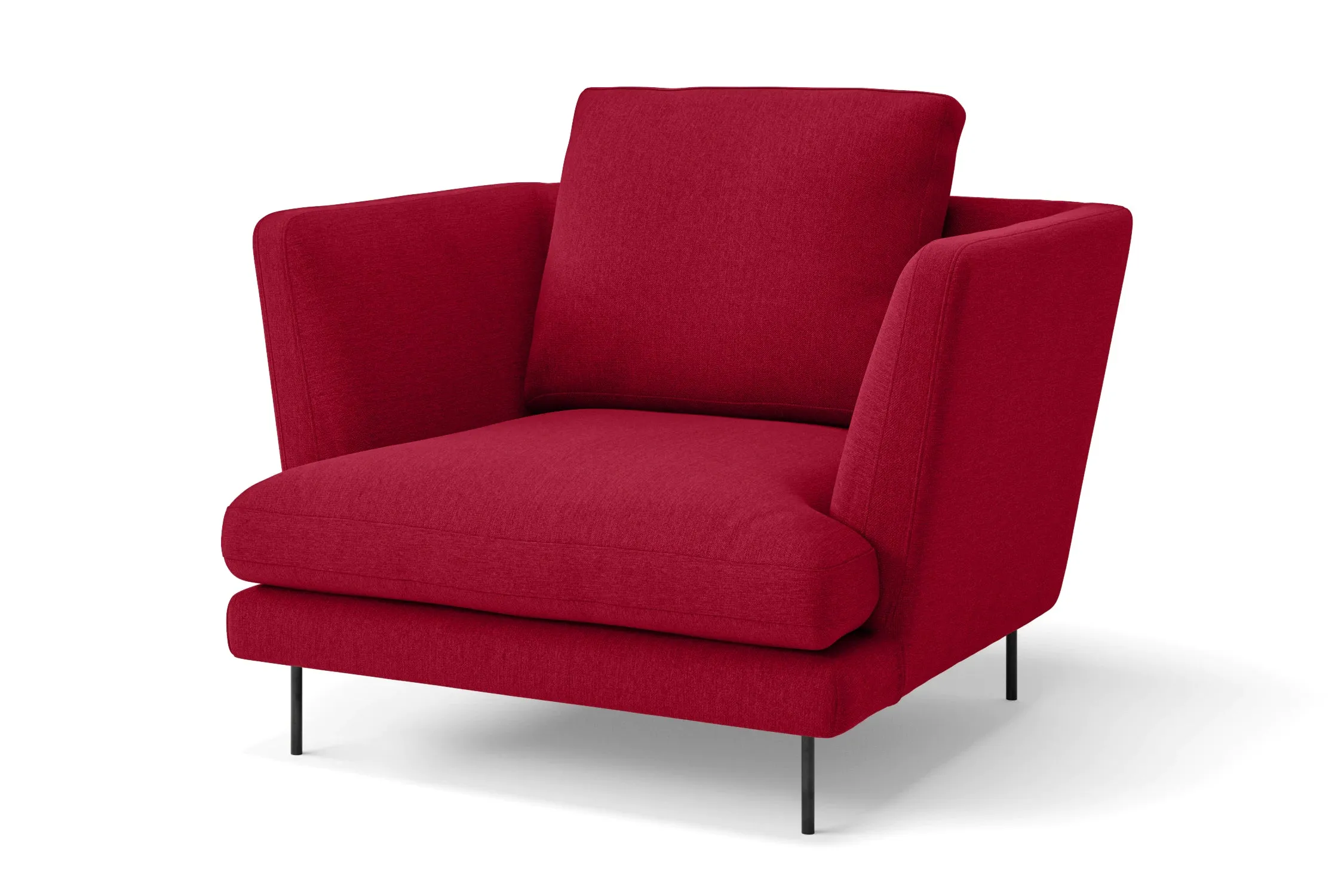 Faenza Armchair Red Linen Fabric